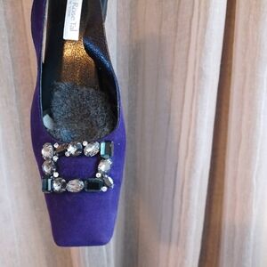 Women's Purple Embellished Shoe